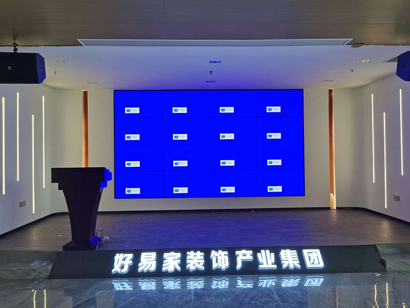 深圳好易家裝飾公司建設企業(yè)展廳項目安裝現場